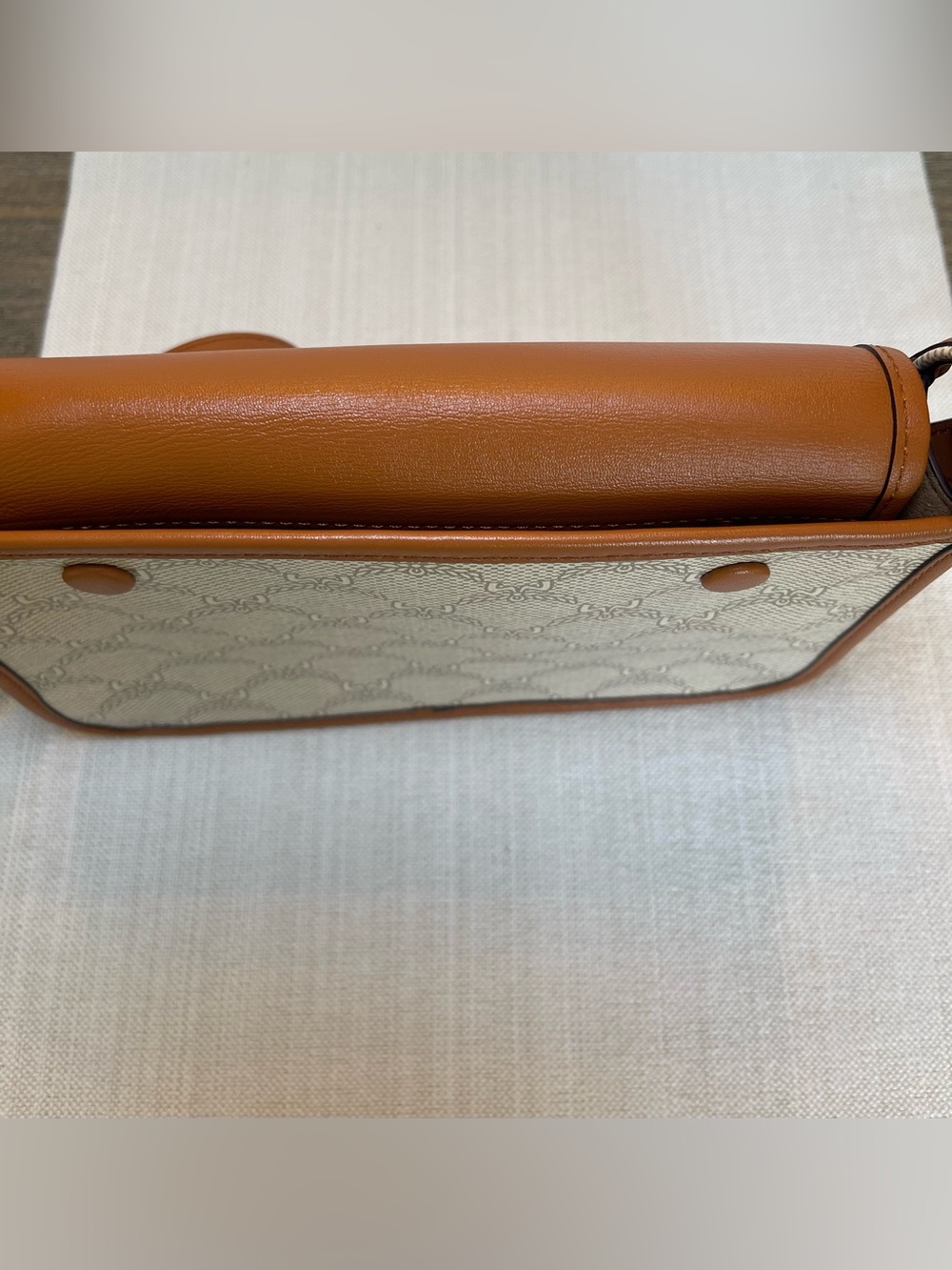 NWT MCM HIMMEL CROSSBODY IN LAURETOS W DETACHABLE FLAP POUCH CALF LEATHER TRIM - Picture 8 of 17